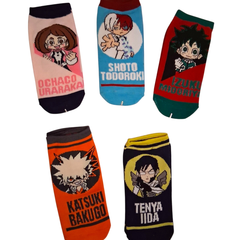 Anime Character Kids Socks Set - Multicolor